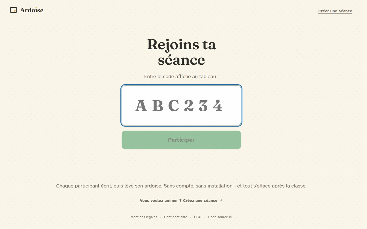 Aperçu du site Ardoise