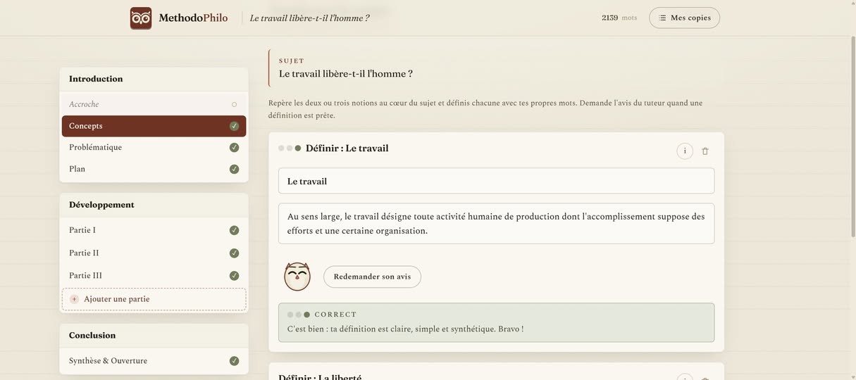 Aperçu du site MethodoPhilo